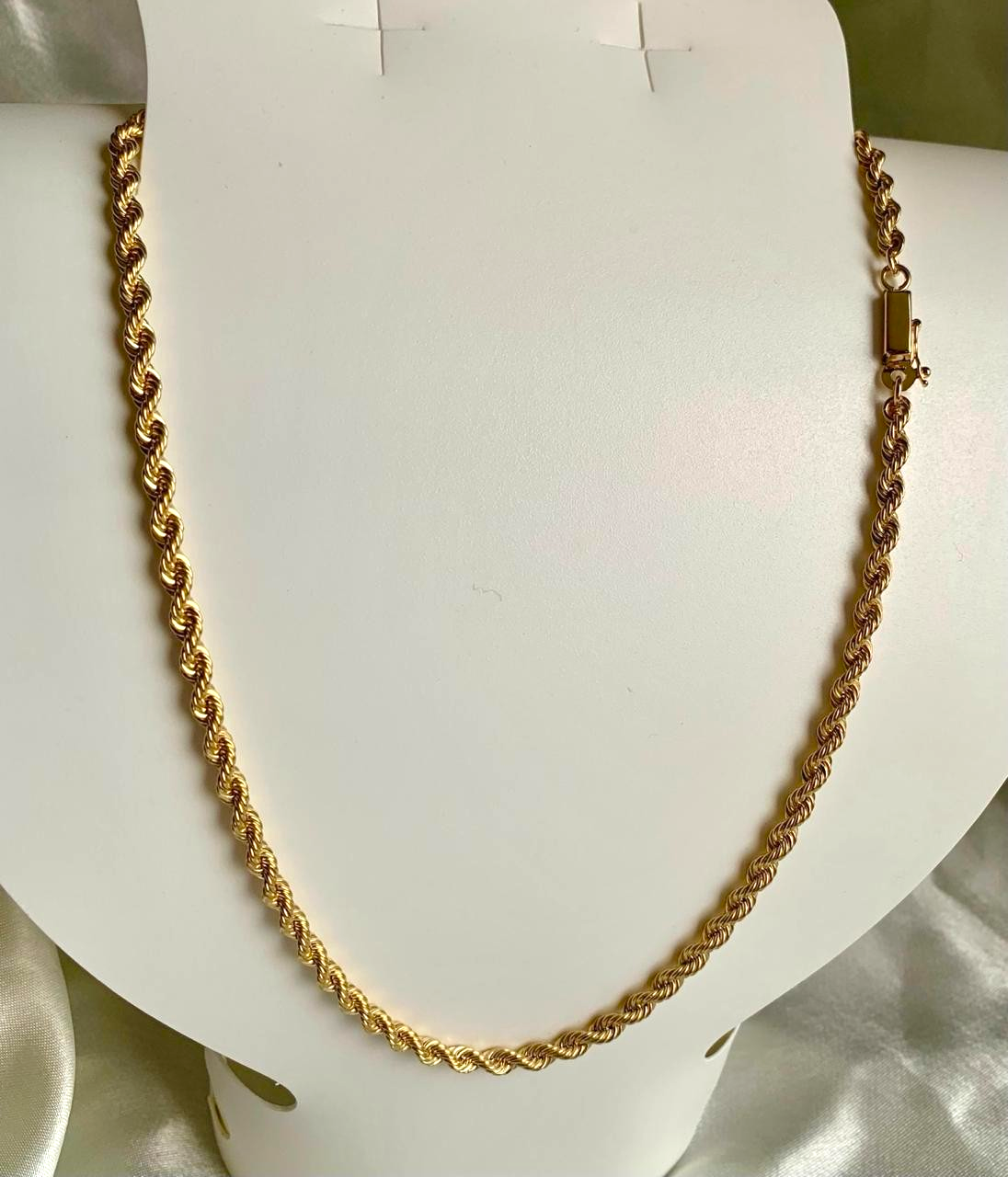 Cadena Torzal 4mm (Oro sólido 10k)
