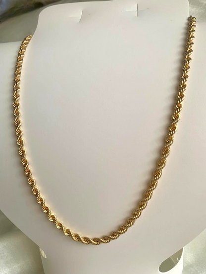 Cadena Torzal 4mm (Oro sólido 10k)